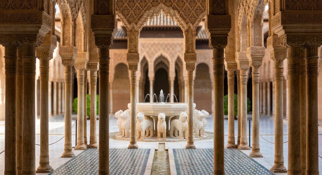 Een fontein in het Alhambra