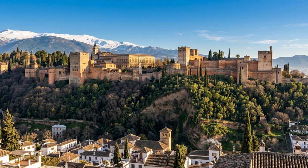 Zicht op het Alhambra